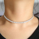 Lady Bling Cz Chokers Necklace - Wedding Tennis Statement Women