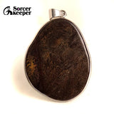 Natural Stone Chinese Painting Stone Necklace Men
