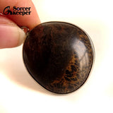 Natural Stone Chinese Painting Stone Necklace Men IS206