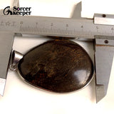 Natural Stone Chinese Painting Stone Necklace Men