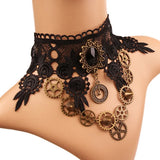 Lace Neck Choker Necklace Vintage Women Chocker Steampunk Jewelry