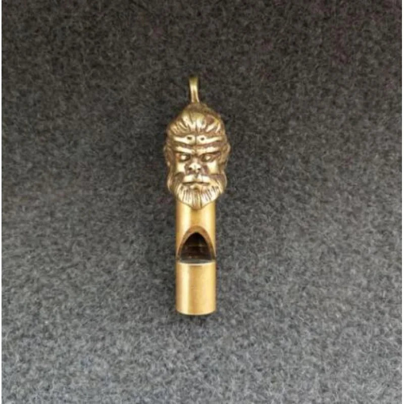 Brass Monkey King Whistle Key Ring