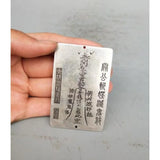 Tibetan Silver Riding Dragon Guan Gong Amulet Pendant