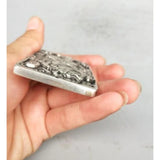 Tibetan Silver Riding Dragon Guan Gong Amulet Pendant