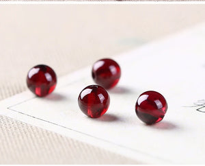 Natural Wine Red Garnet Loose Beads for DIY Bracelet Necklace