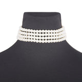 Pearl Collar Choker Layered Necklace for Women