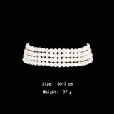 Pearl Collar Choker Layered Necklace for Women