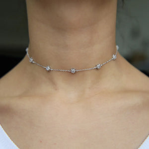 925 Sterling Sun Totem Choker Necklace for Women