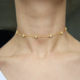 925 Sterling Sun Totem Choker Necklace for Women
