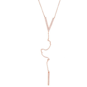 Sexy Women Long V Bar Charm Maxi Necklace Lariat Y Necklace