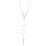 Sexy Women Long V Bar Charm Maxi Necklace Lariat Y Necklace