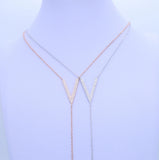 Sexy Women Long V Bar Charm Maxi Necklace Lariat Y Necklace