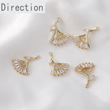 14K Copper Plated Zircon Pendant DIY Accessories
