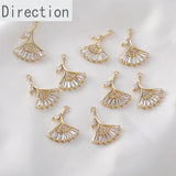 14K Copper Plated Zircon Pendant DIY Accessories