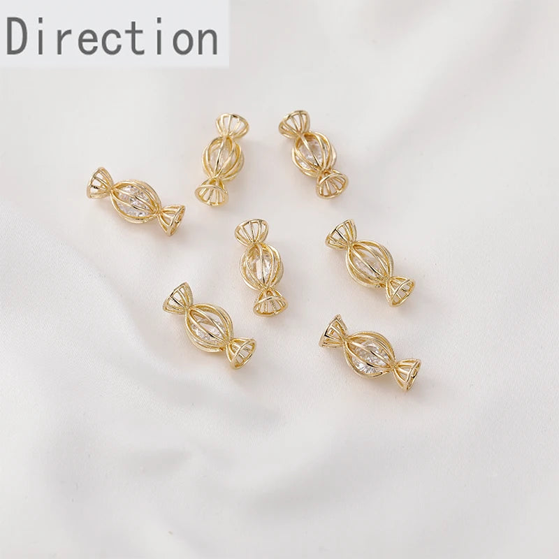 14K Zircon Candy Pendant DIY Earrings Necklace Bracelet Accessories