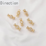 14K Zircon Candy Pendant DIY Earrings Necklace Bracelet Accessories