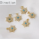 14K Pine Micro Zircon Star Pendant DIY Jewelry Accessories
