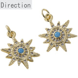 14K Pine Micro Zircon Star Pendant DIY Jewelry Accessories