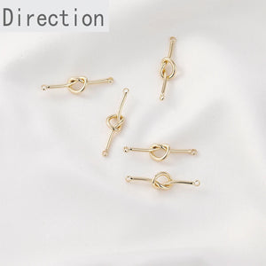 14K Double Knot Love DIY Earrings Necklace Pendant Material