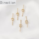 14K Double Knot Love DIY Earrings Necklace Pendant Material