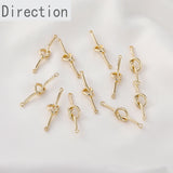 14K Double Knot Love DIY Earrings Necklace Pendant Material