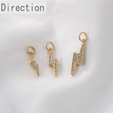 14k Lightning Pendant DIY Necklace Bracelet Material