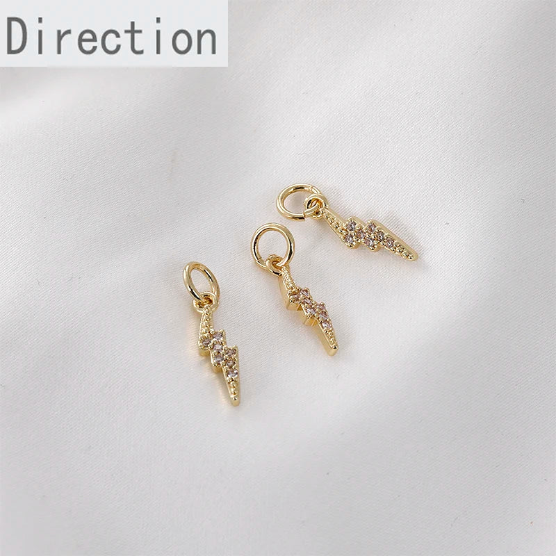 14k Lightning Pendant DIY Necklace Bracelet Material