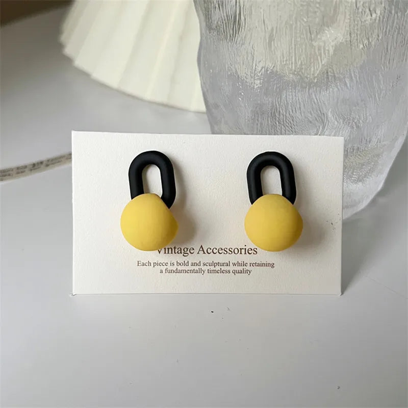 Acrylic Pendant Earrings Sweet Stud Earrings Girls Birthday Gift