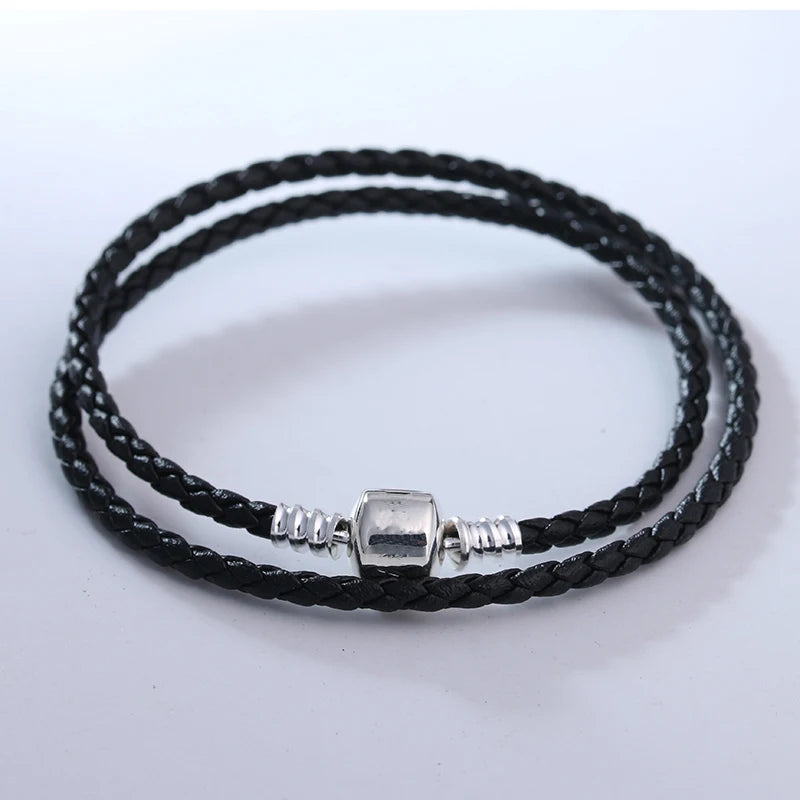 Leather Bracelet with Charms & Beads for DIY Jewelry Making