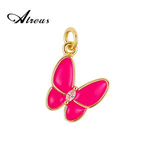 Butterfly Pendant Necklace Copper Material