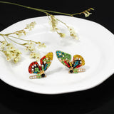 Butterfly Wing Earrings 925 Silver Needle Rhinestone Earrings