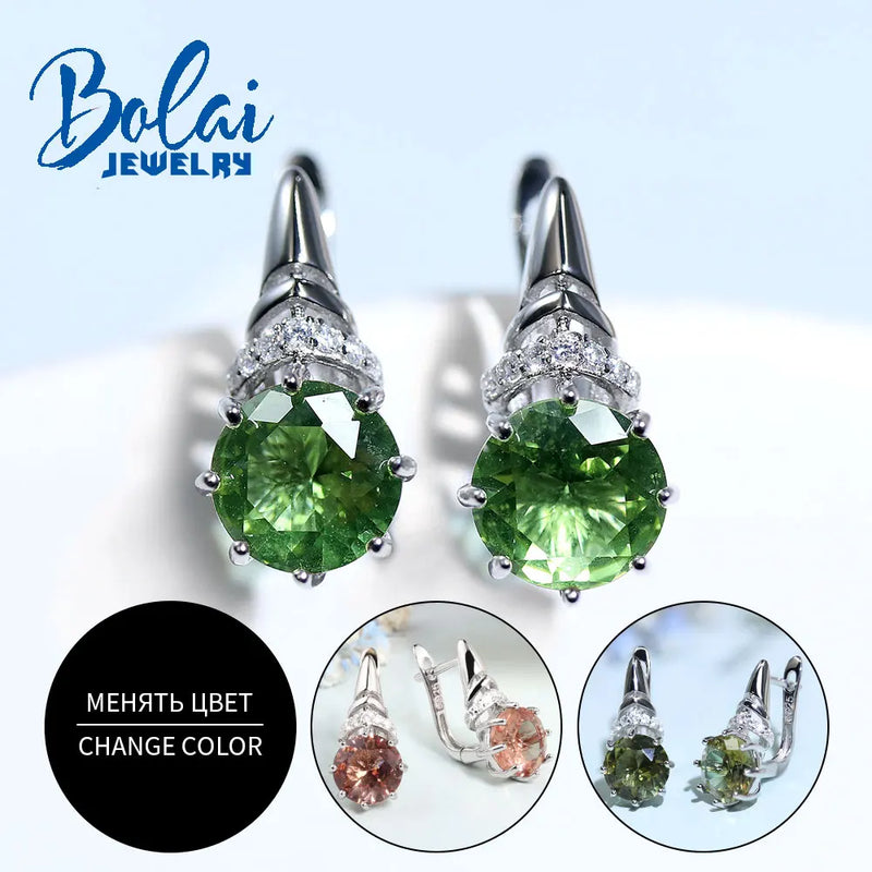 Zultanite Claps Earrings 8.0mm Gemstone 925 Sterling Silver