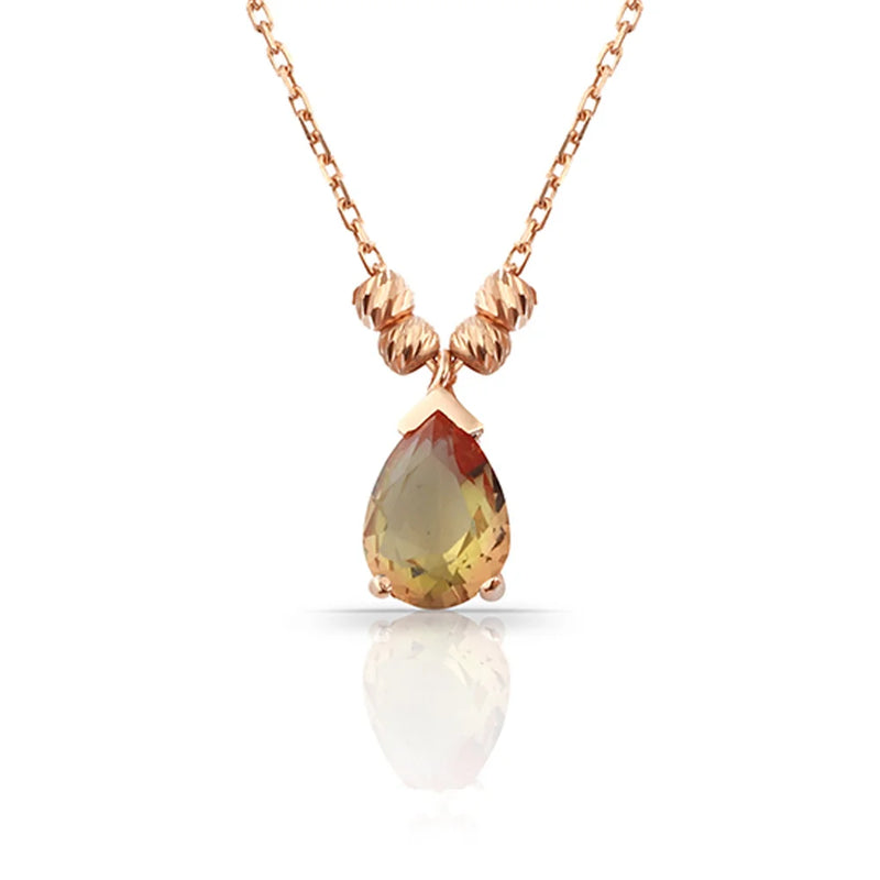 Zultanite Water Drop Necklace with Chain