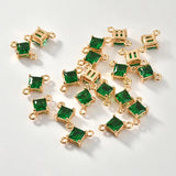 Double Hanging Diamond Crystal Glass DIY Earrings Jewelry