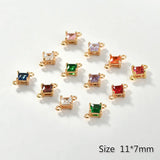 Double Hanging Diamond Crystal Glass DIY Earrings Jewelry