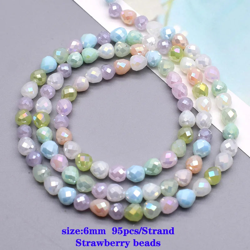 Faceted Crystal Glass Beads for Jewelry Making DIY