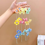 Flower Side Barrettes Bow Braided Hair Chain Pearl Butterfly Hair Chain