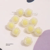 Frosted Beads Medium Beads Rose Flower Beaded Loose Beads