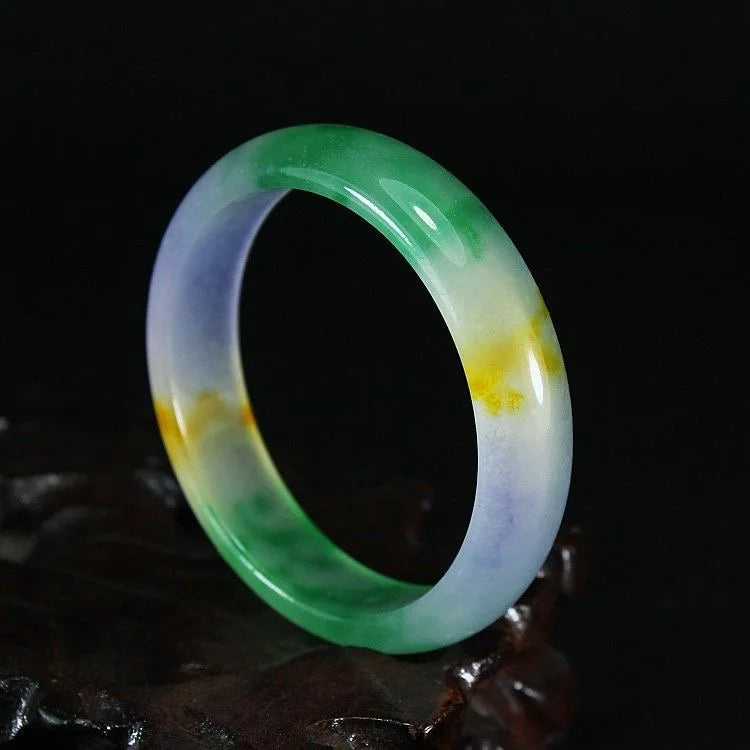 Jade Bangle Bracelet Natural Charm Jewellery Accessories Hand-Carved Amulet