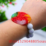 Jade Dragon Bracelet Amulet Women Jadeite Charm Beads Bangle