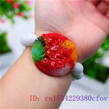 Jade Dragon Bracelet Men Women Beads Bangle Jadeite Elastic Jewellery