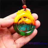 Jade Elephant Pendant Jadeite Jewelry Necklace Amulet Gemstone Chinese Charm