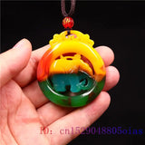 Jade Elephant Pendant Jadeite Jewelry Necklace Amulet Gemstone Chinese Charm