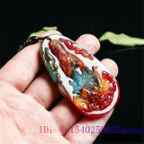 Jade Guanyin Pendant Necklace Dragon Amulet Chinese Jewelry
