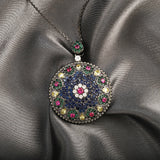 Mysterious Ethnic Pendant Flower Logo Unique L Necklace for Women
