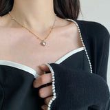 925 Silver Heart Pendant Choker Necklace Women
