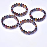 Tiger Eye Stone Bracelet Eye Shape Beads Crystal Lucky Jewelry