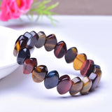 Tiger Eye Stone Bracelet Eye Shape Beads Crystal Lucky Jewelry