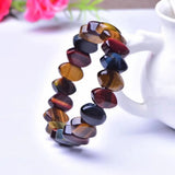 Tiger Eye Stone Bracelet Eye Shape Beads Crystal Lucky Jewelry