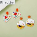 Peach Heart Acrylic Pendant for DIY Jewelry Making